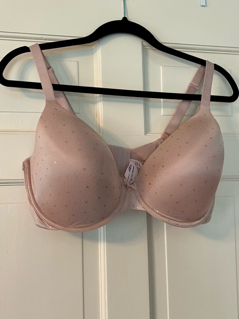 Victoria’s Secret Body by Victoria Lined Perfect Coverage Bra 38DDD Gold Hearts